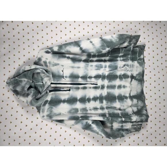 Victorias Secret Pink Fleece Sherpa Tye Dye Pullover Hoodie Sweater MEDIUM - Picture 1 of 5
